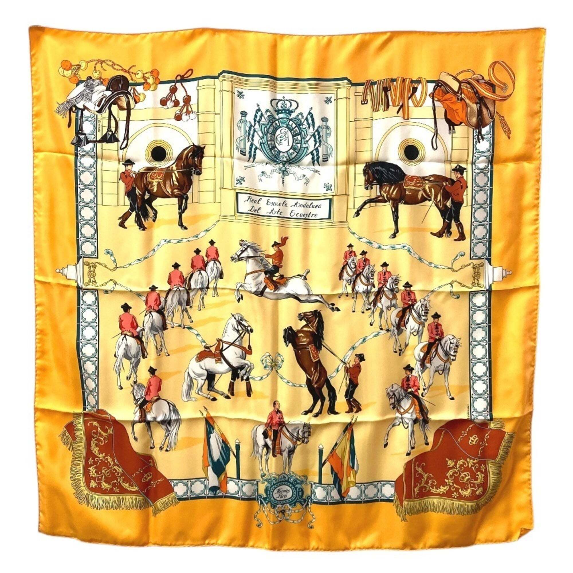 Hermes Authentic White Silk Scarf Hermes Authentic White Silk Scarf